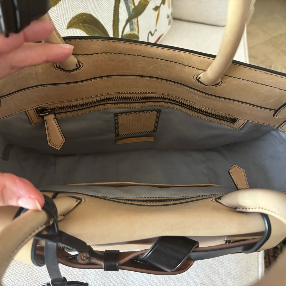 Reed Krakoff Bridle Boxer Tote - tan & black - Picture 7 of 13